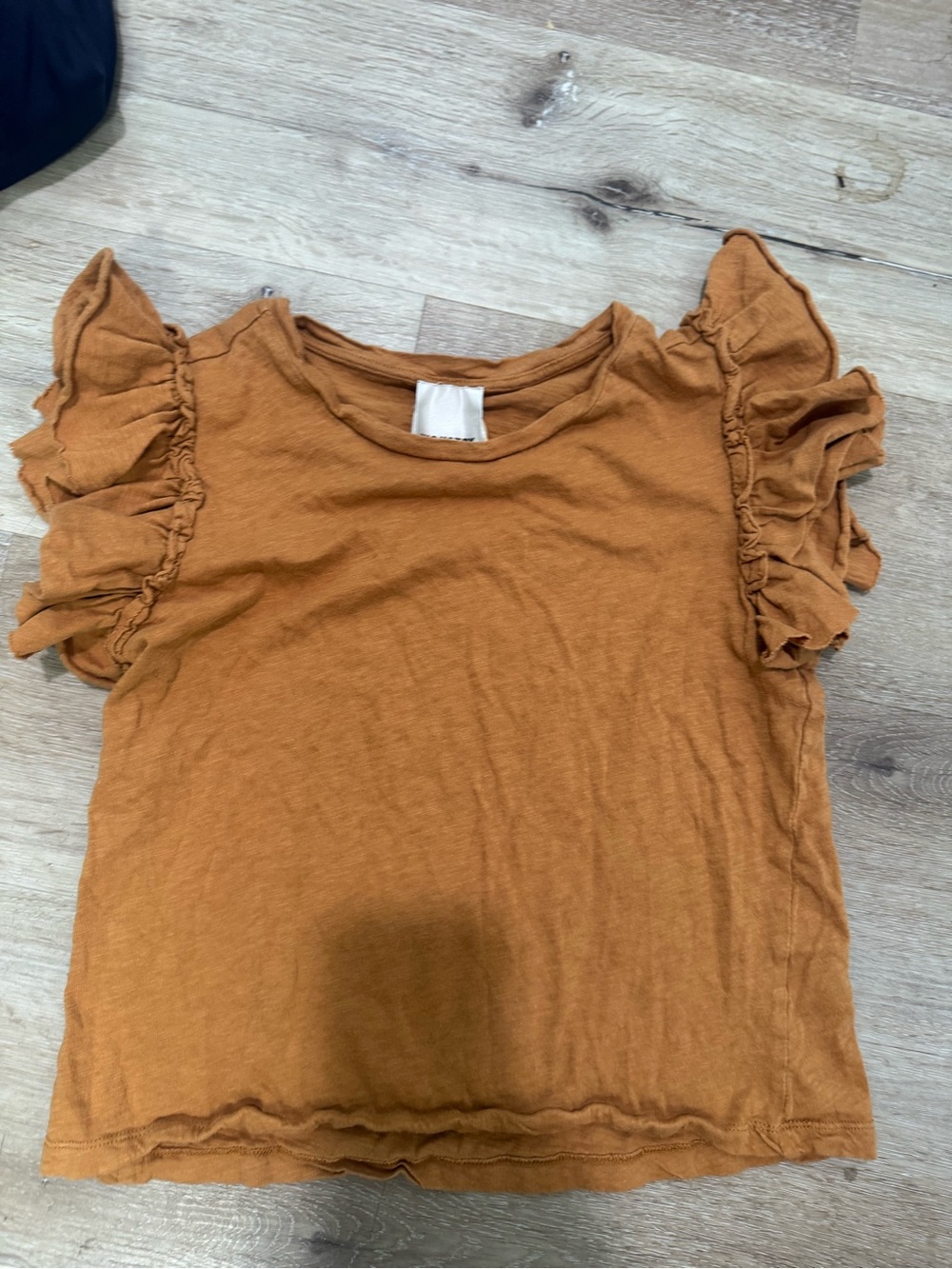 Industry Ruffle Sleeve Top - Burnt Orange